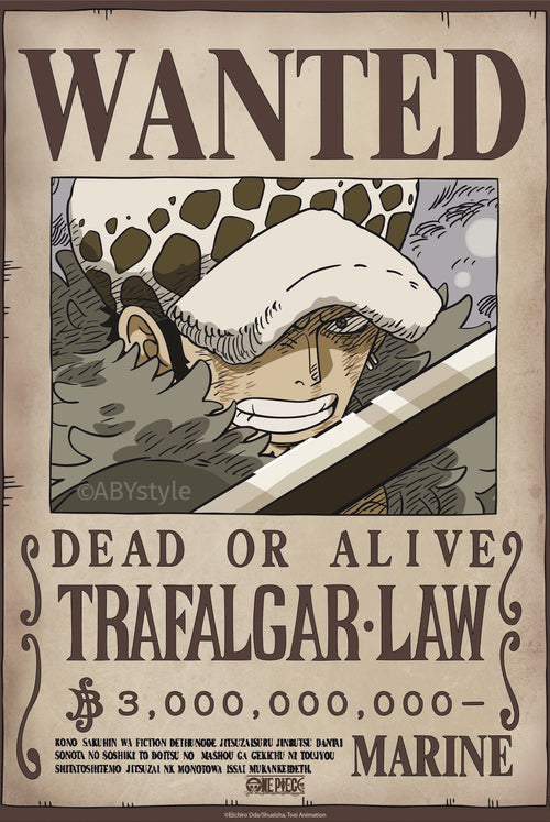 Poster One Piece Wanted Law Wano 38x52cm Abystyle GBYDCO626 | Yourdecoration.de