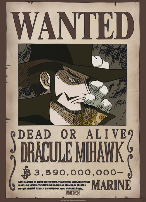 Poster One Piece Wanted Mihawk Wano 38x52cm GBYDCO627 | Yourdecoration.de