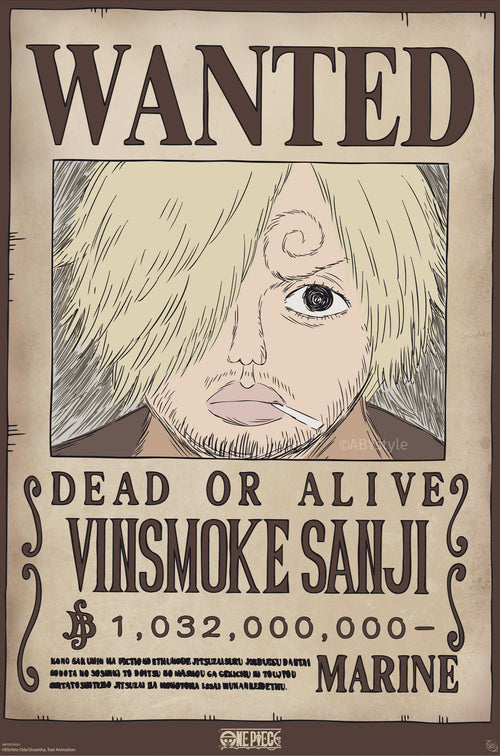 Poster One Piece Wanted Sanji Wano 61x91 5cm GBYDCO620 | Yourdecoration.de