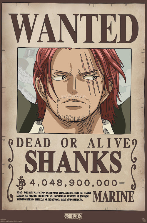 Poster One Piece Wanted Shanks Wano 38x52cm GBYDCO654 | Yourdecoration.de