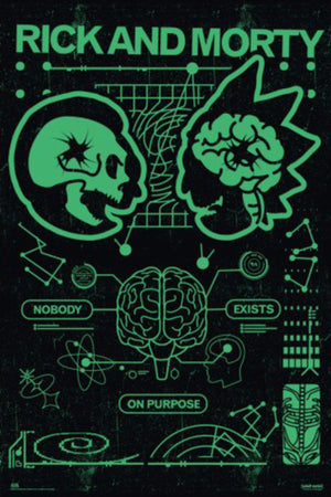 Poster Rick And Morty Nobody Exist On Purpose 61x91 5cm Grupo Erik GPE5821 | Yourdecoration.de