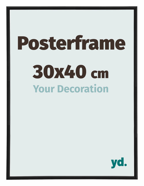 Posterrahmen 30x40cm Schwarz Matt Kunststoff Paris Messe | Yourdecoration.de