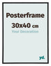 Posterrahmen 30x40cm Schwarz Matt Kunststoff Paris Messe | Yourdecoration.de