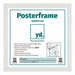 Posterrahmen MDF 40x40cm Weiss Matt Vorne Messe | Yourdecoration.de