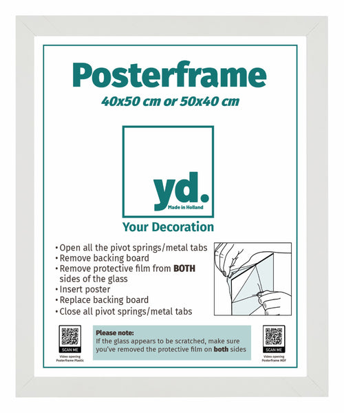 Posterrahmen MDF 40x50cm Weiss Matt Vorne Messe | Yourdecoration.de