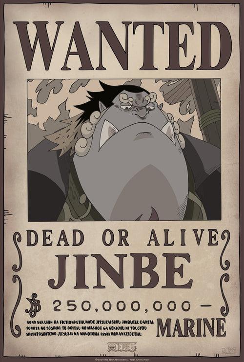 One Piece Wanted Jinbe Poster 35X52cm | Yourdecoration.de