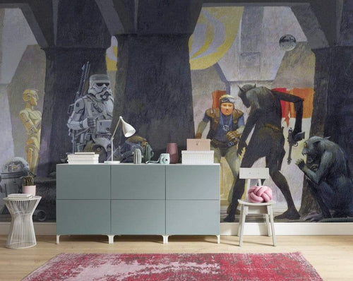 Komar Star Wars Classic RMQ Mos Eisley Streets Vlies Fototapete 500x250cm 10-bahnen Interieur | Yourdecoration.de