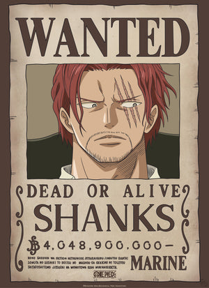 Gbeye Gbydco261 One Piece Wanted Shanks Poster 38x52cm | Yourdecoration.de