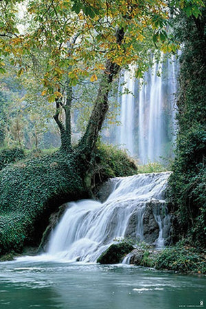 Grupo Erik GPE4255 Waterfall Stone Monastery Poster 61X91,5cm | Yourdecoration.de