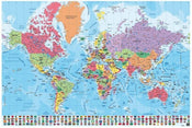 Grupo Erik GPE4913 Map World Pt Physical Politic Poster 91,5X61cm | Yourdecoration.de