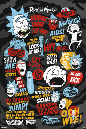 Grupo Erik GPE5241 Rick And Morty Quotes Poster 61X91,5cm | Yourdecoration.de