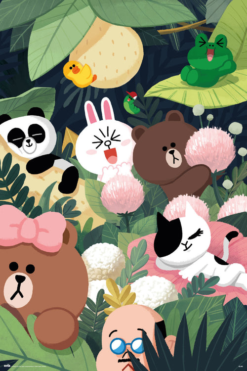 Grupo Erik GPE5348 Line Friends Jungle Poster 61X91,5cm | Yourdecoration.de