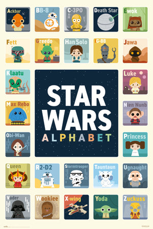 Grupo Erik GPE5400 Star Wars Alphabet Poster 61X91,5cm | Yourdecoration.de