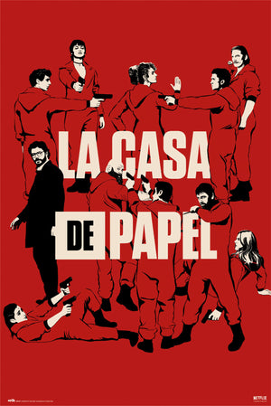 Grupo Erik GPE5483 Money Heist All Characters Poster 61X91,5cm | Yourdecoration.de