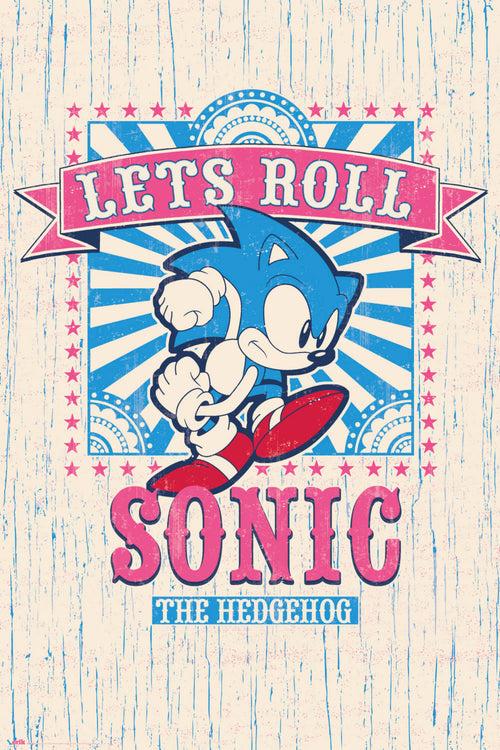 Grupo Erik GPE5490 Sonic Lets Roll Poster 61X91,5cm | Yourdecoration.de