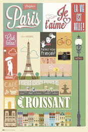 Grupo Erik GPE5543 Paris Collage Poster 61X91,5cm | Yourdecoration.de