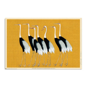 Grupo Erik Gpe5631 Poster Flock Of Beautiful Japanese Red Crown Crane By O Korin | Yourdecoration.de