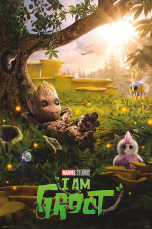 grupo erik gpe5716 marvel groot chill time poster 61x91-5 cm | Yourdecoration.de