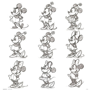 Grupo Erik Disney Minnie Sketch Kunstdruck 30X30cm | Yourdecoration.de