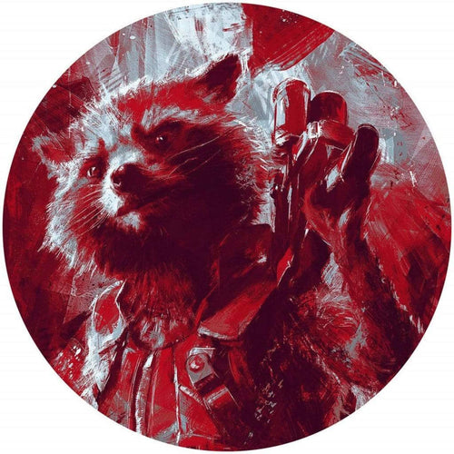 Komar Avengers Painting Rocket Raccoon Zelfklevend Fototapete 128x128cm Rund | Yourdecoration.de