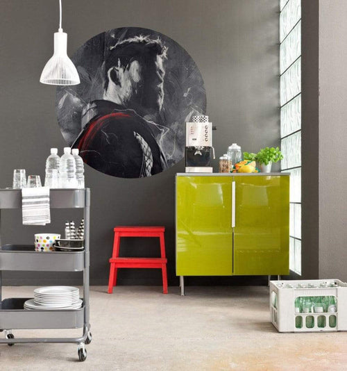 Komar Avengers Painting Thor Zelfklevend Fototapete 125x125cm Rund Interieur | Yourdecoration.de