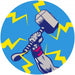 Komar Avengers Thors Hammer Pop Art Zelfklevend Fototapete 125x125cm Rund | Yourdecoration.de