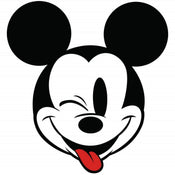 Komar Mickey Head Optimism Zelfklevend Fototapete 125x125cm Rund | Yourdecoration.de