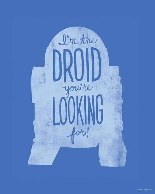 Komar Star Wars Silhouette Quotes R2D2 Kunstdruck 40x50cm | Yourdecoration.de