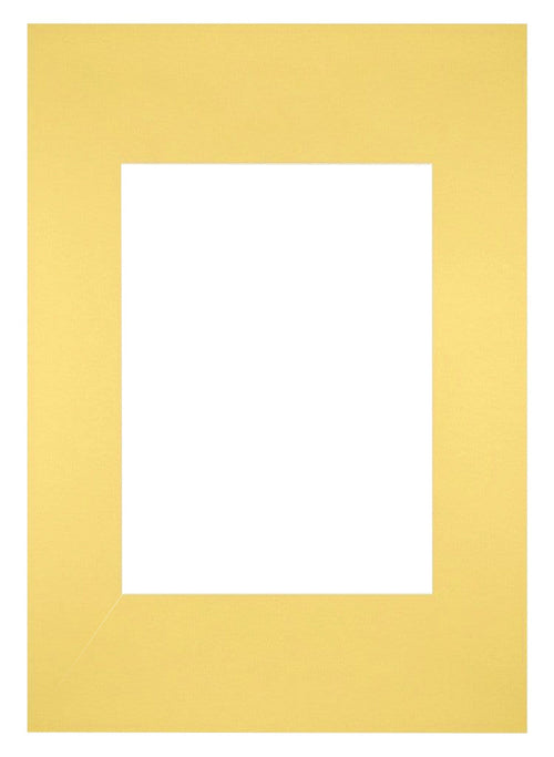 Passe-Partout 21x29,7cm Karton Gelb Rand Gerade - Vorne | Yourdecoration.de