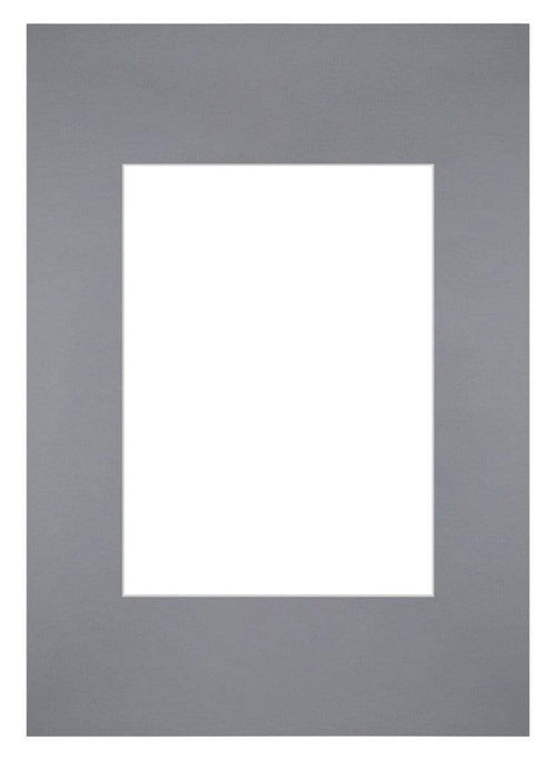 Passe-Partout 21x29,7cm Karton Grau Rand Gerade - Vorne | Yourdecoration.de