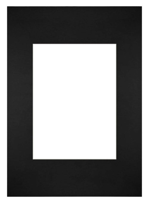 Passe-Partout 21x29,7cm Karton Schwarz Rand Gerade - Vorne | Yourdecoration.de