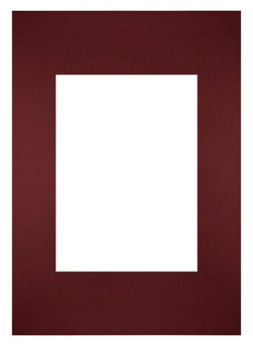 Passe-Partout 21x29,7cm Karton Weinrot Rand Gerade - Vorne | Yourdecoration.de