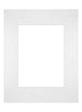 Passe-Partout 24x30cm Karton Weiss Rand Gerade - Vorne | Yourdecoration.de