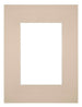 Passepartout 18x24cm Karton Beige Rand Gerade - Vorne | Yourdecoration.de