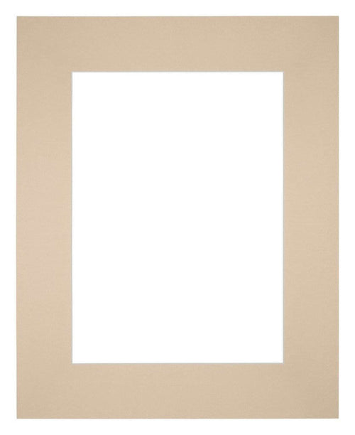 Passepartout 20x25cm Karton Beige Rand Gerade - Vorne | Yourdecoration.de