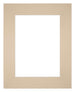 Passepartout 20x25cm Karton Beige Rand Gerade - Vorne | Yourdecoration.de