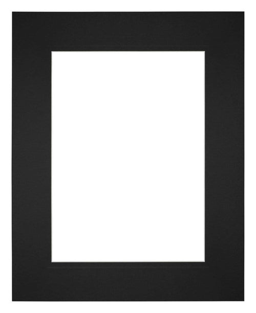 Passepartout 20x25cm Karton Schwarz Rand Gerade - Vorne | Yourdecoration.de