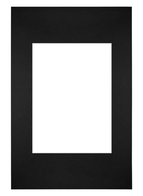 Passepartout 20x30cm Karton Schwarz Rand Gerade - Vorne | Yourdecoration.de