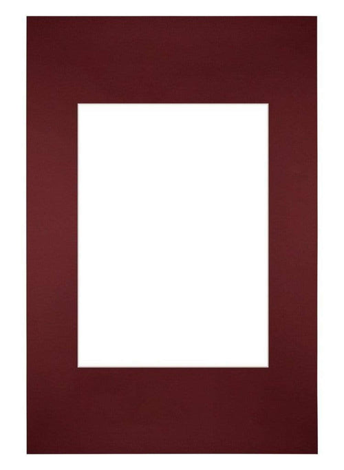 Passepartout 20x30cm Karton Weinrot Rand Gerade - Vorne | Yourdecoration.de