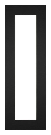 Passepartout 20x60cm Karton Schwarz Rand 5cm Gerade - Vorne | Yourdecoration.de