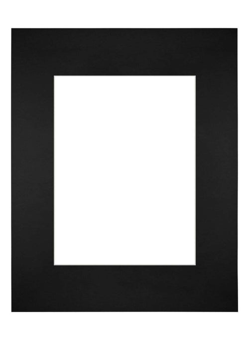 Passepartout 24x30cm Karton Schwarz Rand Gerade - Vorne | Yourdecoration.de