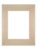 Passepartout 28x35cm Karton Beige Rand Gerade - Vorne | Yourdecoration.de