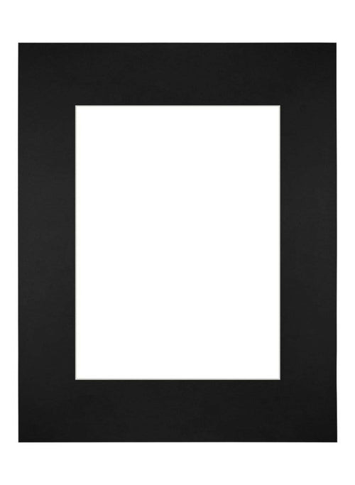 Passepartout 28x35cm Karton Schwarz Rand Gerade - Vorne | Yourdecoration.de