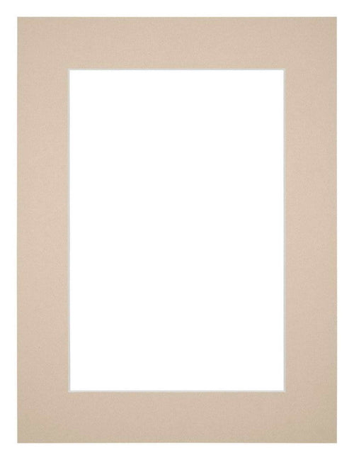 Passepartout 60x80cm Karton Beige Rand 5cm Gerade - Vorne | Yourdecoration.de