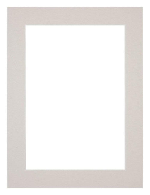 Passepartout 45x60cm Karton Grau Granit Rand 4cm Gerade - Vorne | Yourdecoration.de