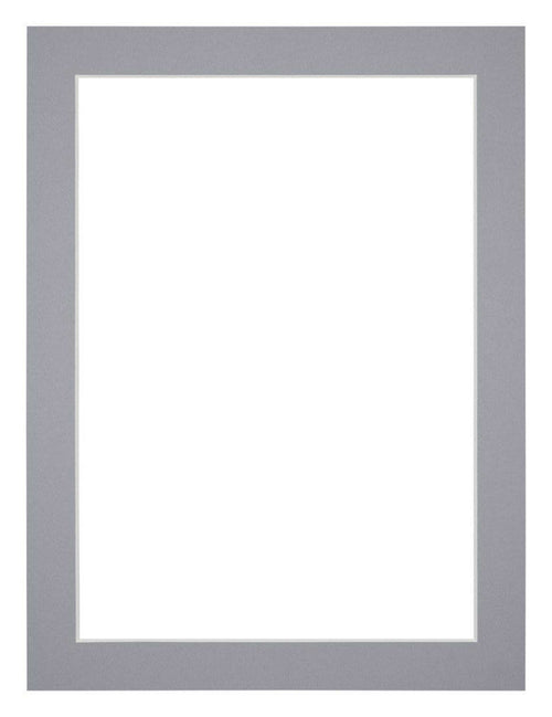 Passepartout 45x60cm Karton Grau Rand 3cm Gerade - Vorne | Yourdecoration.de