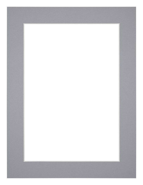 Passepartout 45x60cm Karton Grau Rand 4cm Gerade - Vorne | Yourdecoration.de