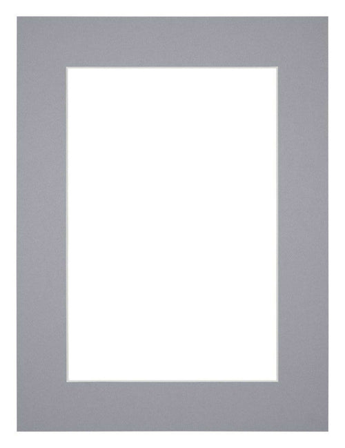 Passepartout 60x80cm Karton Grau Rand 5cm Gerade - Vorne | Yourdecoration.de