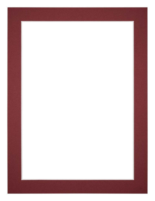 Passepartout 18x24cm Karton Weinrot Rand 3cm Gerade - Vorne | Yourdecoration.de