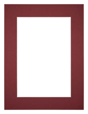 Passepartout 30x40cm Karton Weinrot Rand 5cm Gerade - Vorne | Yourdecoration.de